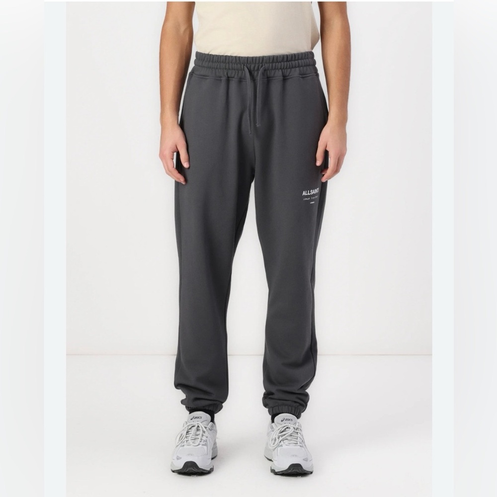 AllSaints Underground Charcoal Logo Joggers Men’s Size M Made in Portugal